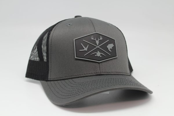 Outdoor Series Rubber Patch Charcoal - Black Mesh