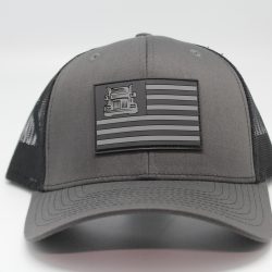 Rubber Patch American Flag Blk/Gry logo