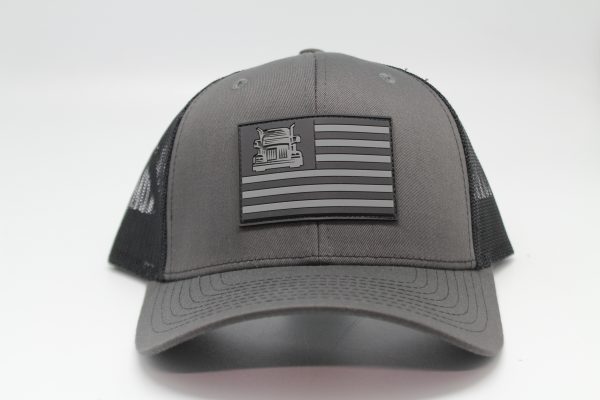 Rubber Patch American Flag Blk/Gry logo