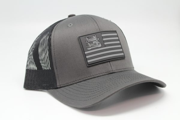 Rubber Patch American Flag Blk/Gry logo
