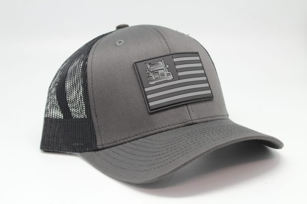 Rubber Patch American Flag Blk/Gry logo