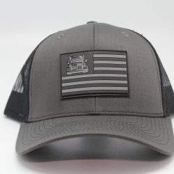 Rubber Patch American Flag Blk/Gry logo