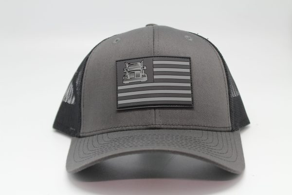 Rubber Patch American Flag Blk/Gry logo
