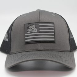 Rubber Patch American Flag Blk/Gry logo