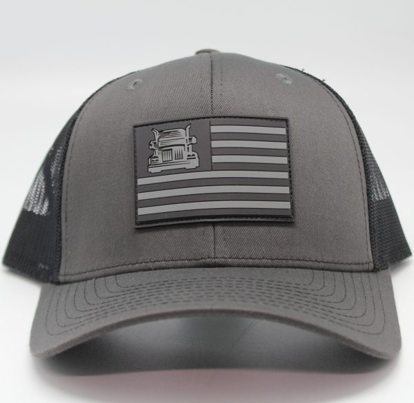 Rubber Patch American Flag Blk/Gry logo