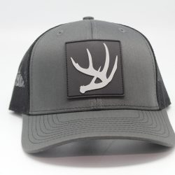 Whitetail Shed Rubber Patch on Black/Tan Mesh