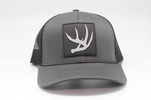Whitetail Shed Rubber Patch on Black/Tan Mesh