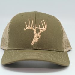 Skullz Deer Logo Embroidered Cap Olive/ Tan Mesh