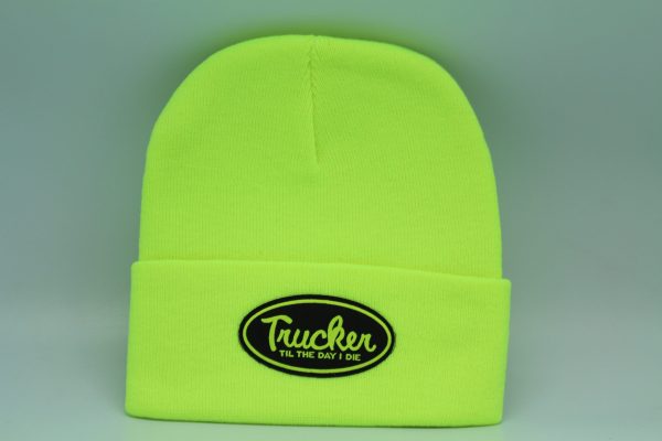 Winter Knit Beanie Trucker 'Til The Day I Die Neon Green Hi-Vis