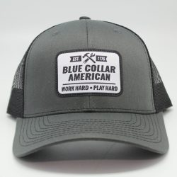 Blue Collar American Woven Patch on Charcoal/Black Mesh