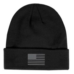 American Flag Black Embroidered Logo