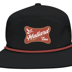 Mallard Time Black Flat Bill