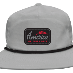 Gray Flat Bill America We Drink Beer